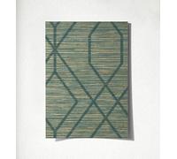 GAULAN 500682928 - Papel pintado geométrico fondo fibra vegetal verde para pared salón dormitorio pasillo comedor - Muestra DIN A4