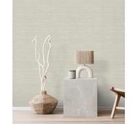 GAULAN 500683141 - Papel pintado con efecto fibra vegetal microtexturada en tonos gris cálido para pared salón cocina baño dormitorio pasillo - Muestra DIN A4