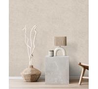 GAULAN 683481 - Papel pintado vinílico con textura de arcilla natural en tonos beige para pared salón cocina baño dormitorio pasillo - Rollo de 10 m x 0,53 m