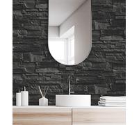 GAULAN 6900 - Papel pintado vinílico lavable no tejido imitación efecto piedra pizarra con relieve para pared salón cocina baño dormitorio mueble - Rollo de 10 m x 0,53 m