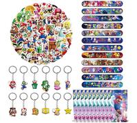 Gaumauwau Gadget per Festa di Compleanno Bambini - Sacchetti Regalo, Braccialetti in Silicone, Portachiavi e Adesivi Fai-da-te - Bomboniere e Decorazioni per Feste (1)
