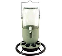 Gaun 10-14295 Bebedero-Comedero Botella Cristal, 1 L, 15.5 x 24 cm