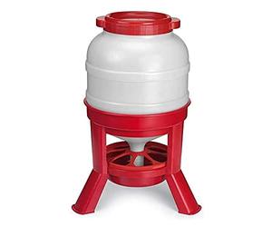 Gaun Suministros Para Jaulas Alimentador De Aves De Corral Con Piernas 30 L Rojo