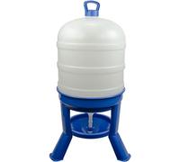 Gaun Suministros Para Jaulas Bebedor De Aves De Corral Con Piernas 40 L Azul Con Sifón