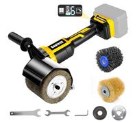 Gautesy Lijadora de cepillo inalámbrica compatible con Dewalt 20 V, sin escobillas 1300 W, máquina de acabado satinado de 8000 RPM para renovaciones exteriores, 2 rodillos satinados y accesorios (sin