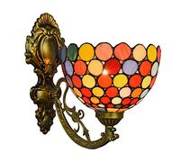 GAUUA Tiffany Estilo De La Pared Sconce, Vidrio Hecho A Mano Lámpara De Pared, Bombilla E26, 8 Ancho Victoriano Decorativo Pared Luz para Salón Dormitorio Baño Pasillo Lectura
