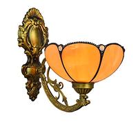 GAUUA Tiffany Estilo De La Pared Sconce, Vidrio Hecho A Mano Lámpara De Pared, Bombilla E26, 8 Ancho Victoriano Decorativo Pared Luz para Salón Dormitorio Baño Pasillo Lectura