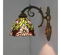 GAUUA Tiffany Estilo De Pared, Vidrio Sombra Lámpara De Pared, Estilo Victoriano Metal Pared Luminarias para La Vida Pasillo Dormitorio Baño Junto A La Cama Decorativo
