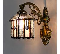 GAUUA Tiffany Estilo De Pared, Vidrio Sombra Lámpara De Pared, Estilo Victoriano Metal Pared Luminarias para La Vida Pasillo Dormitorio Baño Junto A La Cama Decorativo