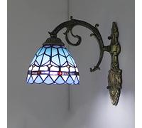 GAUUA Tiffany Estilo De Pared, Vidrio Sombra Lámpara De Pared, Estilo Victoriano Metal Pared Luminarias para La Vida Pasillo Dormitorio Baño Junto A La Cama Decorativo