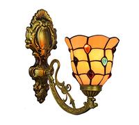 GAUUA Tiffany Estilo Pared Sconce, Vidrio Hecho A Mano Lámpara De Pared, Bombilla E26, 6 Ancho Victoriano Decorativo Lado De Cama Luz De Pared para Habitación Dormitorio Baño Pasillo