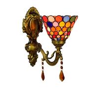GAUUA Tiffany Estilo Wall Sconce Vidrio Lámpara De Pared Turquía Wall Sconces Iluminación, Interior Vintage Pared Montaje Luces E27 Lámparas para El Dormitorio Junto A La Cama del Hotel Sala De Estar