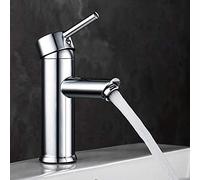 GAVAER Grifo Lavabo,Grifo Baño,Grifo Baño con Aireador Desmontable, Ahorro del Agua Grifo Monomando Lavabo, Grifo Mezclador Agua Fría y Caliente,Latón Cromado Grifos Fregadero.