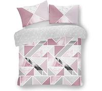 Gaveno Cavailia 11359159 Mila Triángulos Mármol Rayas Blush Pink King Funda de edredón