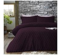 GAVENO CAVAILIA - Funda de edredón con Funda de Almohada, diseño geométrico de Peluche, Color Morado