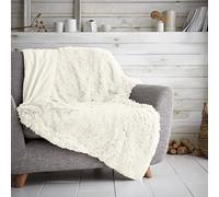 Gaveno Cavailia Hugg and Snugg - Manta de Forro Polar para sofá Cama, Muy Suave, mullida y fácil de cuidar, Manta Decorativa acogedora, cálida, Doble 150 x 200 cm, Color Crema