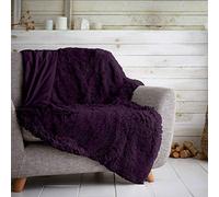 Gaveno Cavailia Hugg and Snugg - Manta de Forro Polar para sofá Cama, Muy Suave, mullida y fácil de cuidar, Manta Decorativa acogedora, cálida, Doble 150 x 200 cm, Color Morado, Doble (150 x 200 cm)