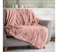 Gaveno Cavailia Hugg and Snugg - Manta de Forro Polar para sofá Cama, Muy Suave, mullida y fácil de cuidar, Manta Decorativa acogedora, cálida y cálida, Doble 150 x 200 cm, Color Rosa