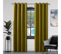 Gaveno Cavalia imitación Seda Cortinas con Ojales, 66 x 54 cm, poliéster, Verde, 36 x 27 x 6 cm