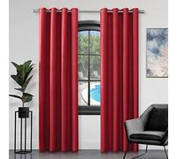 Gaveno Cavalia imitación Seda Cortinas con Ojales, 66 x 72 cm, poliéster, Magenta, 36 x 27 x 6 cm