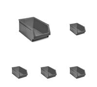 Gaveta Apilable Almacenamiento Gris Nº52 236x160x130 mm. (2/6) (Paquete de 5)