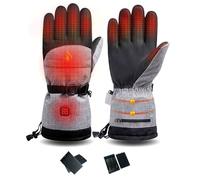 Gavigain 1 par de Guantes de Invierno para Motocicleta, Guantes térmicos eléctricos, Guantes térmicos para Acampar, Senderismo, esquí, Snowboard, Guantes calefactables