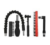 Gavigain 23 piezas de punta de eje flexible puntas de destornillador de acero al carbono herramienta de mano taladro eléctrico juego de destornilladores de conexión accesorios de