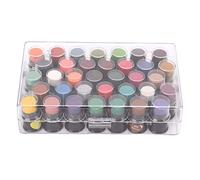 Gavigain 35 Colors Mini DIY Kids Ink Pad Water Based Stamp Pad Cute Broad Bean Shape Fingerprint Ink Pad for Kids for Paper Wood