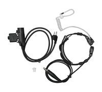 Gavigain Adaptador U94 PTT, Adaptador U94 PTT Manos Libres Pulsar para Hablar Cable Adaptador Militar Botón Walkie Talkie Cable Conector De Auriculares con Micrófono De Garganta Auricular para Alan