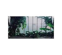 Gavigain Auto Adhesivo 3D Aquarium Fackdrop, PVC, Ventana de Hierro Realista y diseño de Hoja Verde, desvanecimiento, Seguro para Pescado, fácil instalación para acuarios (61 * 41cm)