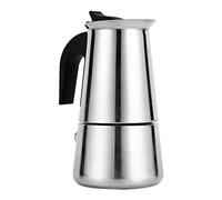 Gavigain Cafetera, Moka Pot De Acero Inoxidable Cafetera Estufa Uso En El Hogar Y La Oficina, Cafetera con 100ml/200ml/300ml/450ml(100ml)