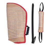 Gavigain Juego de entrenamiento para perros con manga mordida, incluye palo de agitación, juguete para tirar, protección resistente, fácil de usar, para malinois, pastores alemanes y mastines