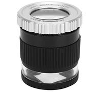 Gavigain Lupa óptica Escala cilíndrica Zoom 30X Lupa de joyería LED con lámpara Espejo de Tela portátil para joyeros Negro