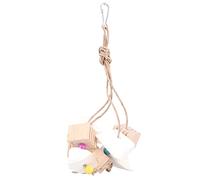 Gavigain masticable Juguete para Mascotas pequeñas, Hueso de la Sepia, Cuentas no de Cuerda y Madera, Duradera, estimulación Mental, para hámsters, Loros, Hurones