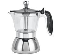 Gavigain Moka - Cafetera fuerte de inducción para estufa, cafetera Moka Pot de cristal de primera calidad, cafetera Moka Pot - 4 tazas, cafetera italiana clásica para amantes del café, ideas de