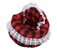 Gavigain pequeño Acogedor Cama para Mascotas, Tela de algodón Suave, Lavable, diseño de Encaje de Red, retiro cómodo, para hámsters (S (7x3,5x7cm / 2.76x1.38x2.76in))