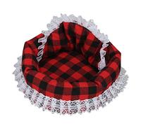 Gavigain pequeño Acogedor Cama para Mascotas, Tela de algodón Suave, Lavable, diseño de Encaje de Red, retiro cómodo, para hámsters (Grand 13.5x6.5x14cm / 5.3x2.6x5.5in)
