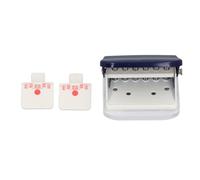 Gavigain Perforadora de 6 agujeros, capacidad para 5 hojas, perforadora de papel de hojas sueltas con regla de posicionamiento para tamaños A4, A5, B5 (Azul)