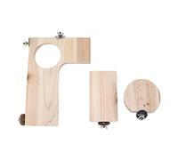 Gavigain Plataforma de Madera de Chinchilla Set Safe Toy Hamster Balance Development para expansión del Espacio de Jaula