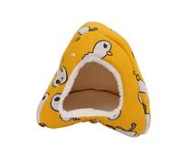 Gavigain Small Guinea Pig Bed, Yurt Style Plush Hideout, Cozy and Soft Comfort, Machine Washable, for Guinea Pigs, Hamsters, Chinchillas (Canard de Petite Taille)