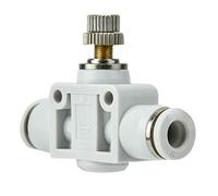 Gavigain Válvula reguladora CO2, Control preciso de Gas, compatibilidad con la Manguera de PU de 6 mm, plástico Resistente, para los entusiastas del Acuario y el Crecimiento de