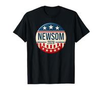 Gavin Newsom 2028 para el botón de campaña patriótica del Presidente Camiseta