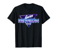 Gavin Newsom 2028 para el triángulo Retro de los 80 del Presidente demócrata Camiseta