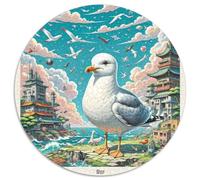 Gaviota 1000 Piezas Puzzles Impossible Adultos para Aliviar El Estrés Animales Redondo Puzzle Circular Educativos Puzzle Infantil Regalos para Adultos Y Niños 1000pcs (67.5x67.5cm)