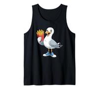 Gaviota con Papas Fritas Y Zapatillas Camiseta sin Mangas