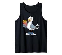 Gaviota con Papas Fritas Y Zapatillas Camiseta sin Mangas
