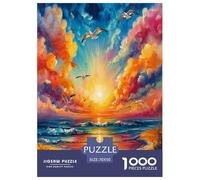 Gaviota del Resplandor Nocturno Puzzle De 1000 Piezas, Moderno DIY,Entretenimiento Creativo para Adultos Y Niños Mayores De 12 Años Un Rompecabezas Desafiante - Obra De Arte 70x50cm/1000pcs