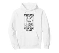 Gaviota en el cráneo - Hilton Head Island Sudadera con Capucha