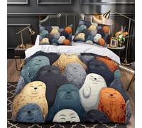 Gaviota en vuelo Funda de Edredón Suave Diseño 3D 3 Piezas Cierre de Cremallera Oculta con Fundas de Almohada Transpirable Fotografía de naturaleza Funda Edredon for niños Super king（260x220cm）