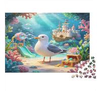 Gaviota Paraíso Submarino de Coral Puzzle de 1000 Piezas Papel para Adultos Escena Oceánica Familia Regalo Decoración Relajante Atención 38x26cm/1000pcs